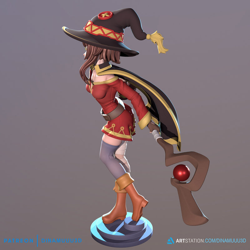 Megu | Pin-Up Statue Fan Art Miniature Unpainted | Dinamuu3D