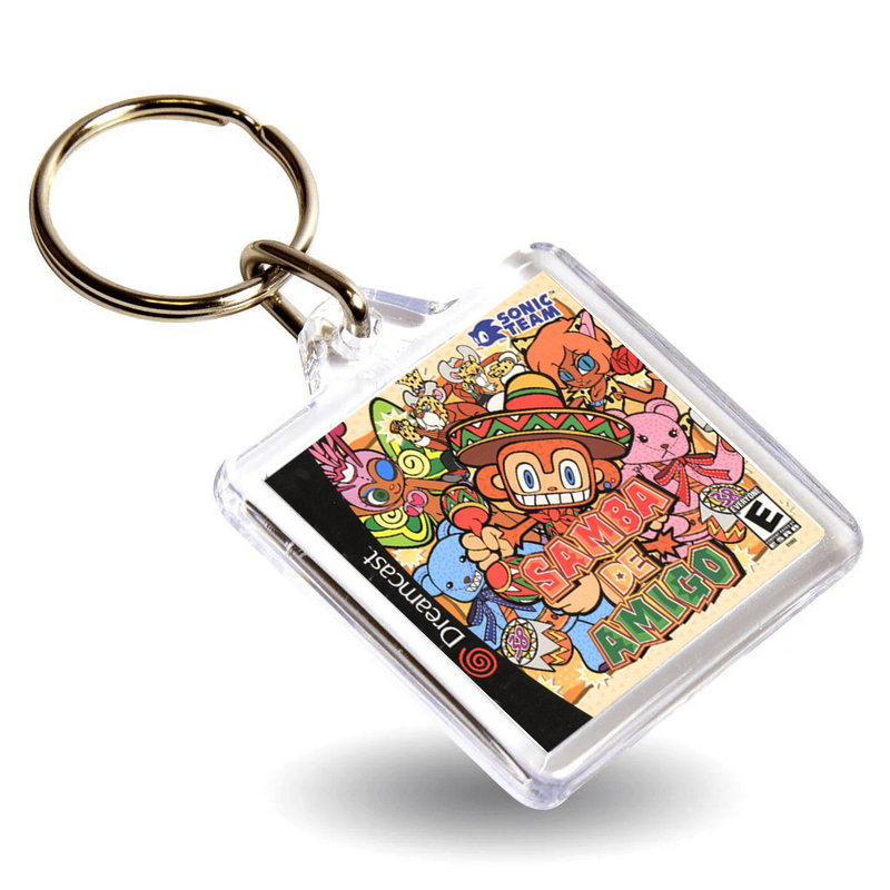 Retro Gaming Box Art Keyring - Gen VI DC Console Style
