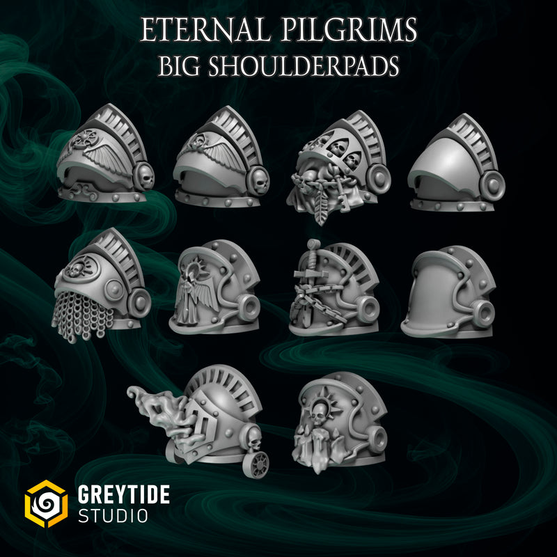 Big Shoulder Pad Pauldrons | Eternal Pilgrims | Conversion Bits For 28mm 32mm Sci-fi Marines