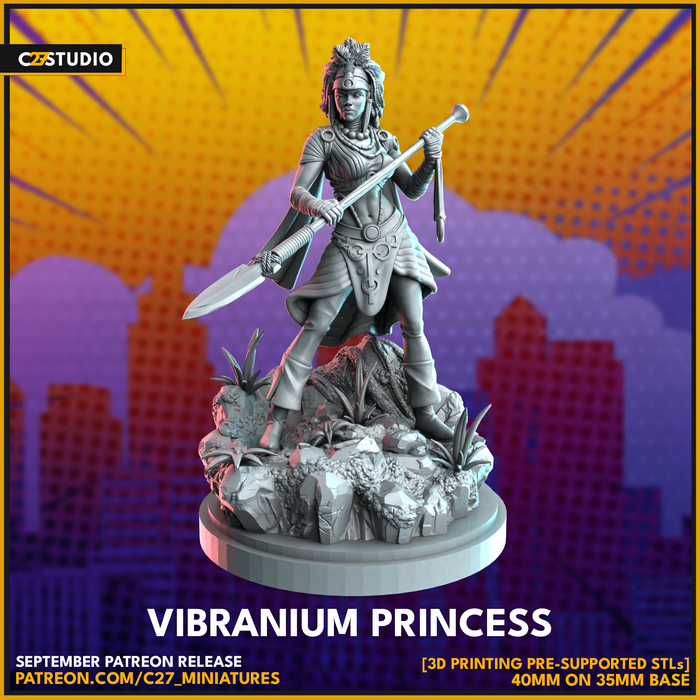 Vibranium Princess | Heroes | Sci-Fi Miniature | C27 Studio