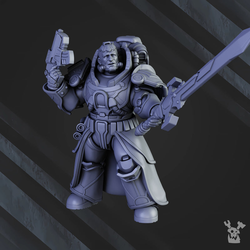 Sir Laurence The Protector | Battle Brothers | DakkaDakka | Sci-Fi Grimdark Wargaming Miniature 28mm 32mm