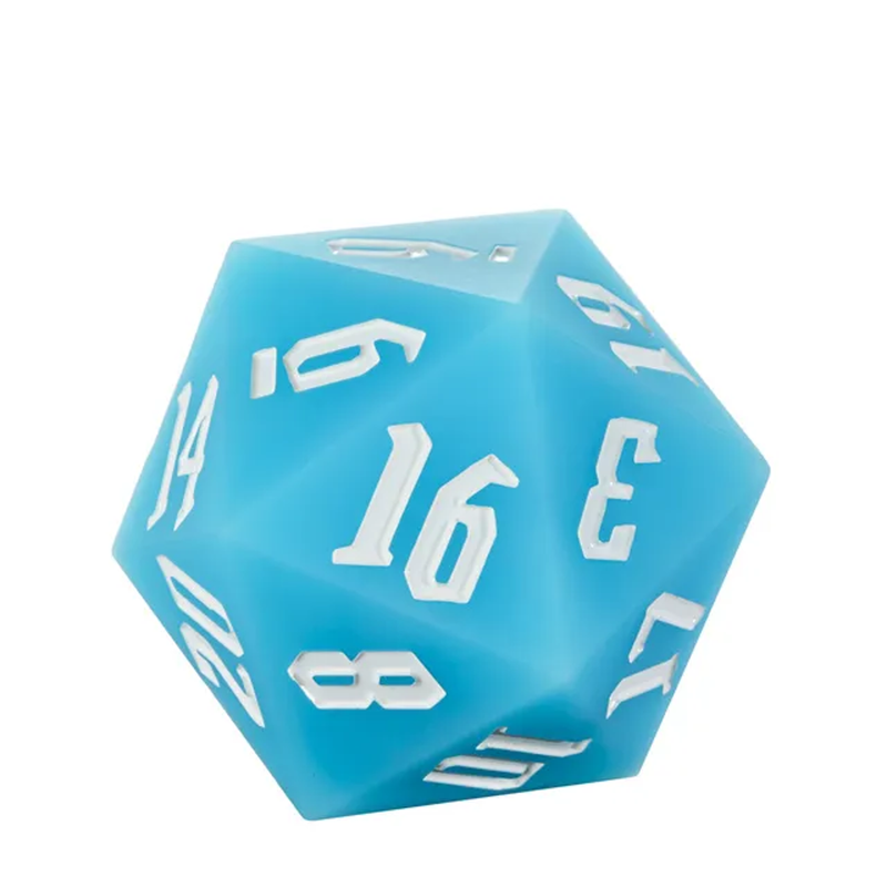 Jester's Bounce | Silicone D20 | Single Dice | Blue