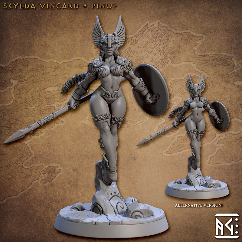 Norse Warrior Skylda Vingard Pin-Up | Skutagaard Northmen Saga II | Fantasy D&D Miniature | Artisan Guild