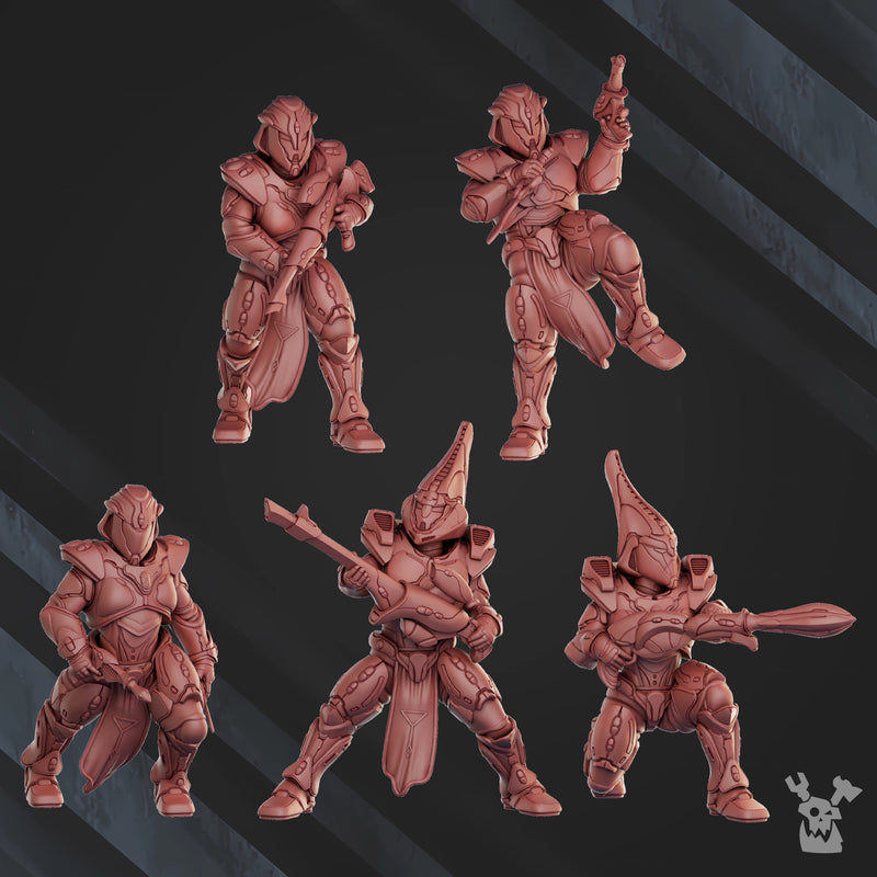 Star Alves Operational Team B Miniatures | Dark Space Elves | Grimdark Miniature | DakkaDakka