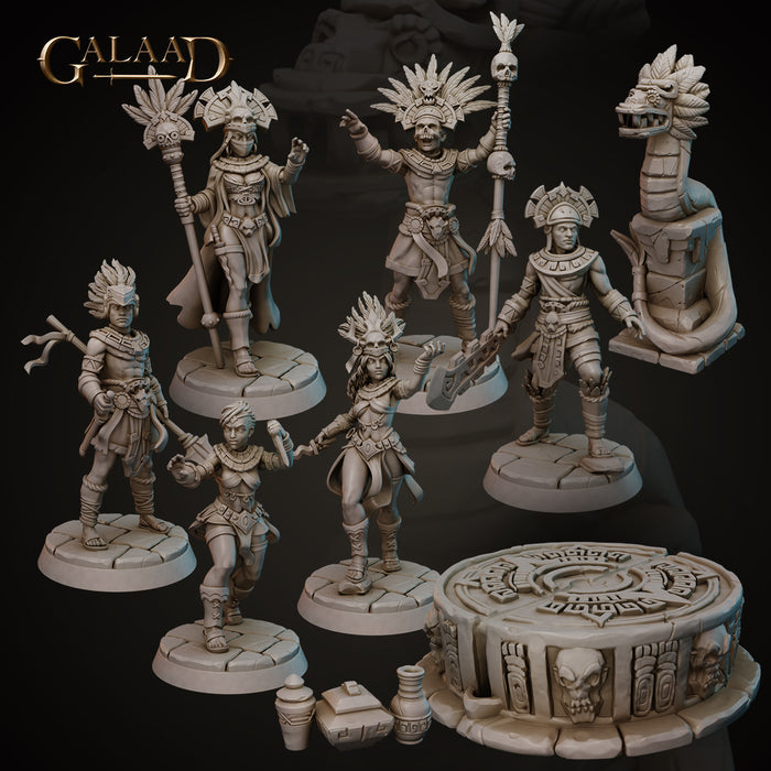 Aztec Miniatures (Full Set) | Fantasy Miniature | Galaad Miniatures
