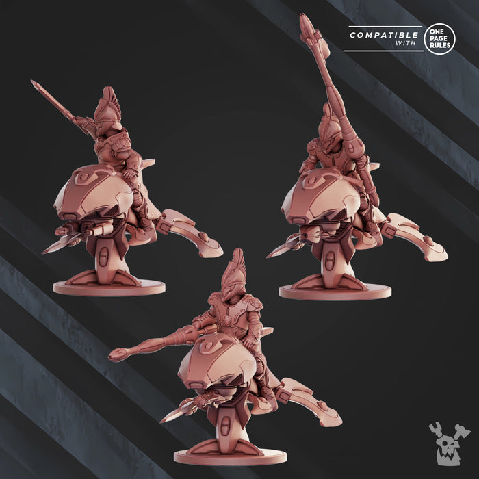 Super Nova Spear Rider Miniatures | Dark Space Elves | Grimdark Miniature | DakkaDakka