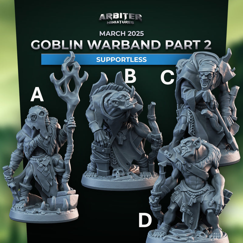 Goblin Warband Part 2 Miniatures | Pose Pack B | Arbiter Miniatures