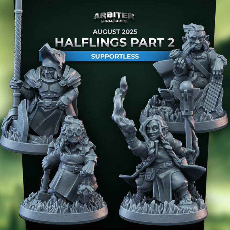 Halfling Miniatures Part 2 | Pose Pack B | Arbiter Miniatures
