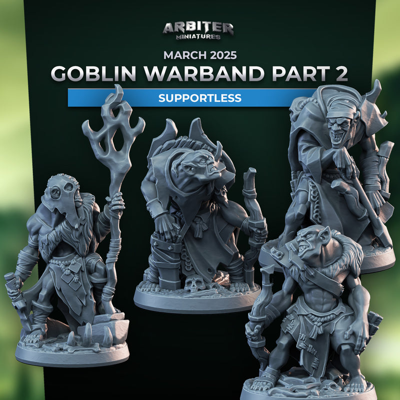 Goblin Warband Part 2 Miniatures | Pose Pack B | Arbiter Miniatures