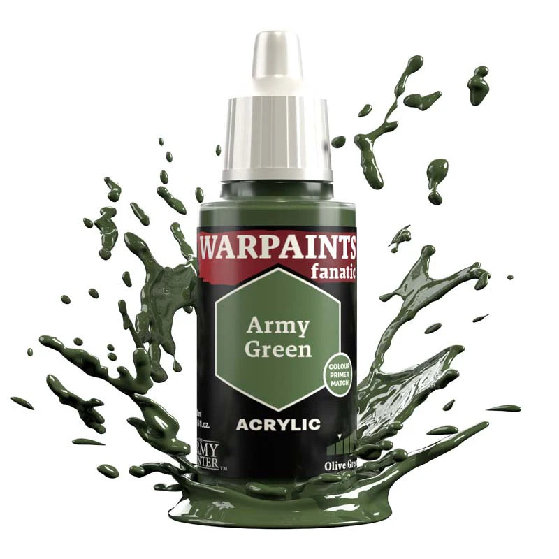 Olive Greens Flexible Triad | Warpaint Fanatic 18ml Acrylic | The Army Painter