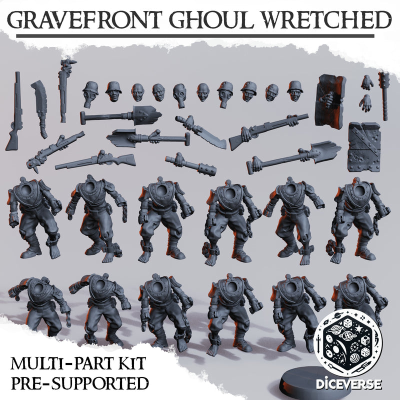 Gravefront Ghoul Wretched Miniatures | Trench Grimdark | Diceverse