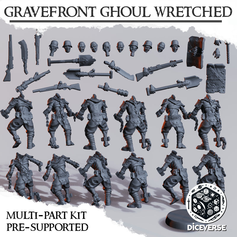 Gravefront Ghoul Wretched Miniatures | Trench Grimdark | Diceverse