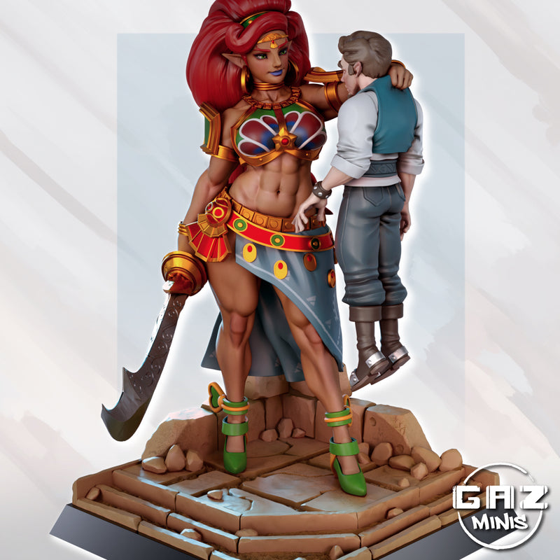 Amazonian Lady & Captive | Fantasy Pin-Up | Fantasy Miniature | Gaz Minis