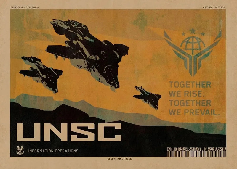 Halo Retro Styled | TV Movie Poster Canvas Wall Art | Unframed