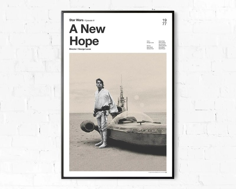 Movie Poster Vintage Styled Wall Art | TV Movie Poster Canvas Wall Art | Unframed