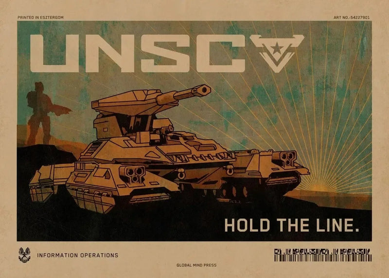 Halo Retro Styled | TV Movie Poster Canvas Wall Art | Unframed