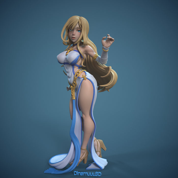 Sword Maiden | Pin-Up Statue Fan Art Miniature Unpainted | Dinamuu3D