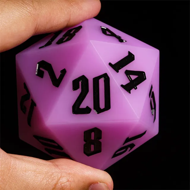 Jester's Bounce | Silicone D20 | Single Dice | Purple