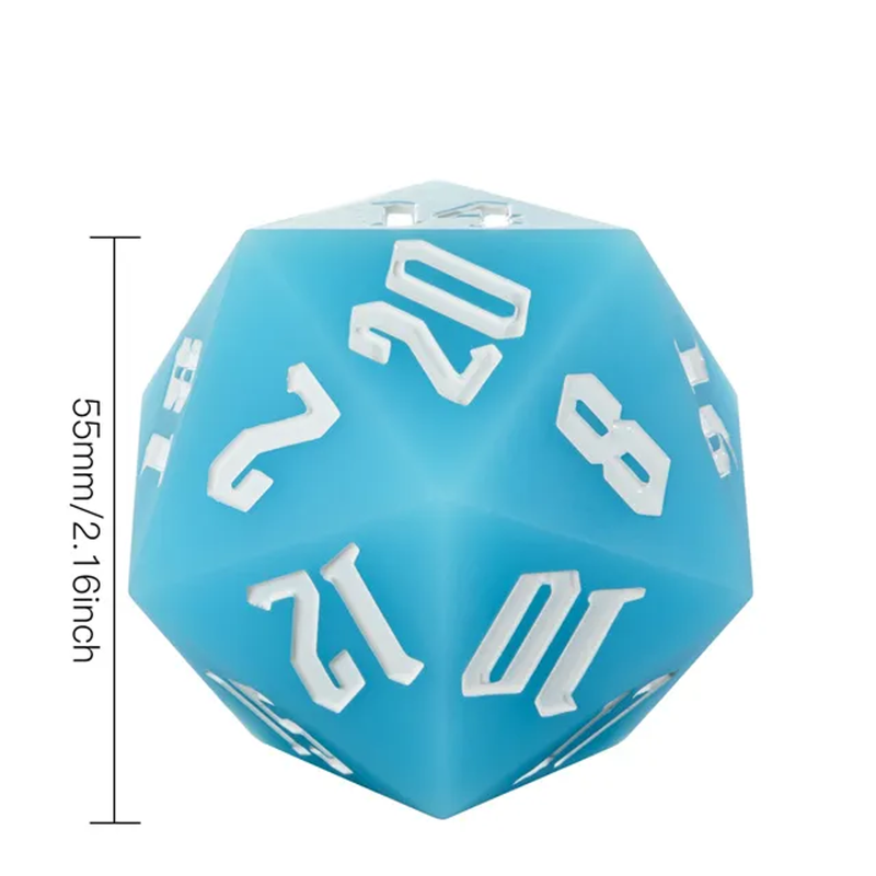 Jester's Bounce | Silicone D20 | Single Dice | Blue